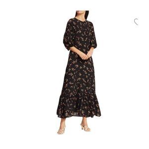 NWT byTiMo Black Cherry Flounce Maxi